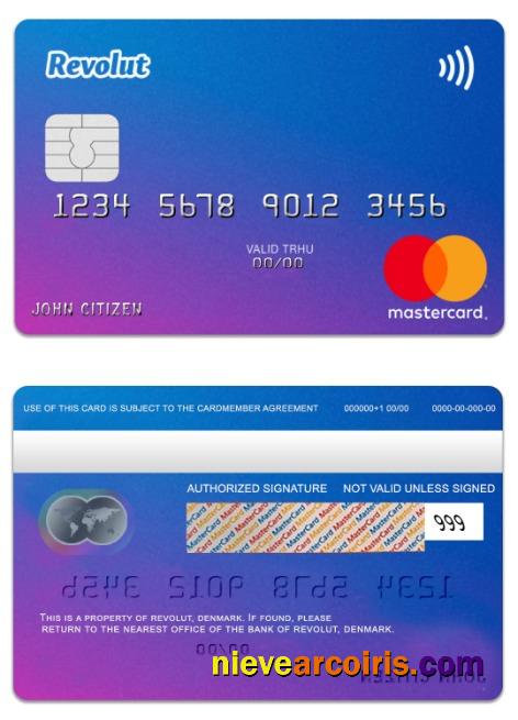 Denmark Revolut bank standart mastercard